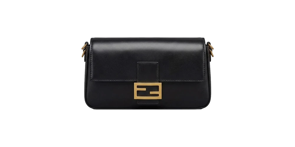 حقيبة فندي باجيت جلد – أسود كلاسيكي